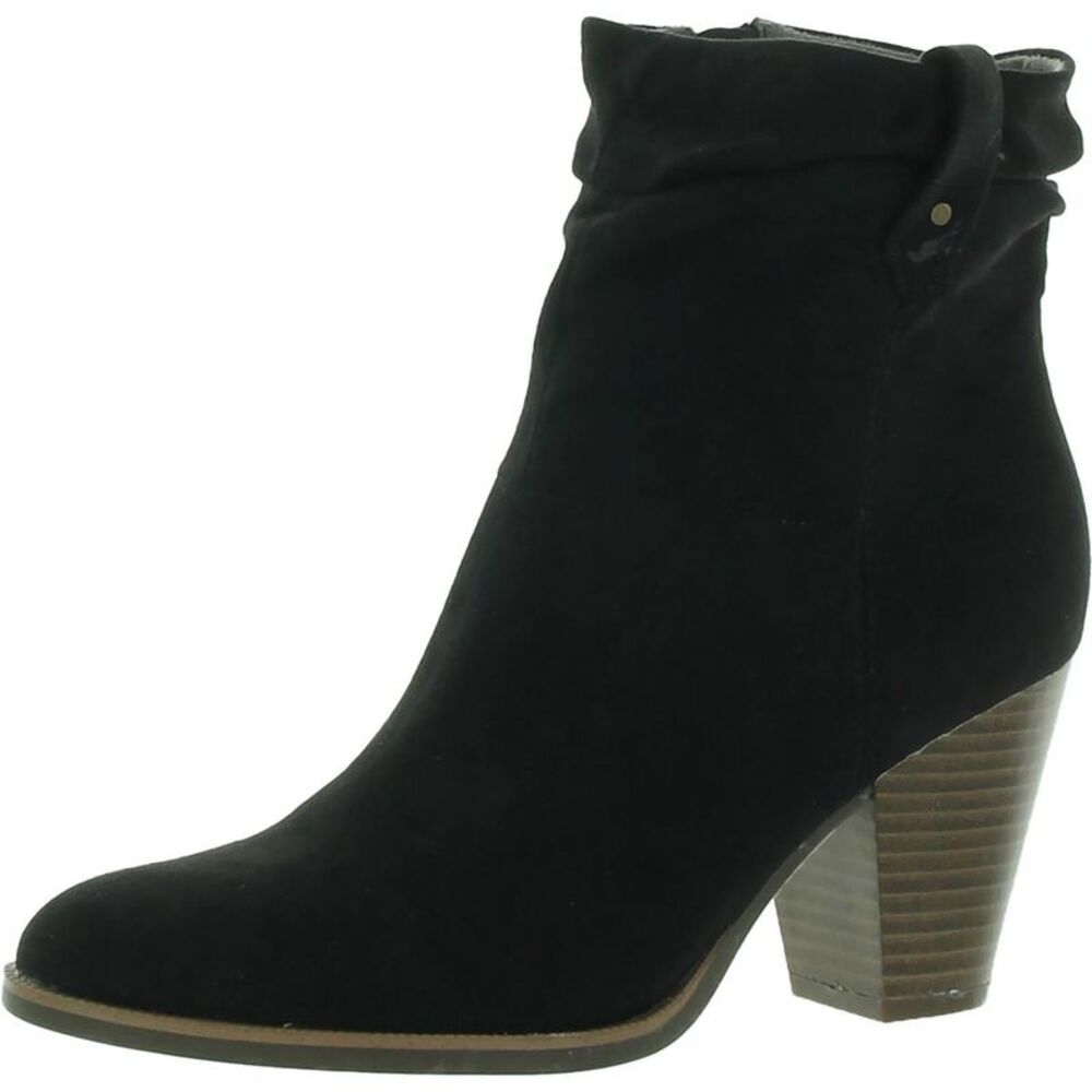Dr. Scholl's Shoes Womens Kall Me Black Faux Suede Ankle Boots Shoes